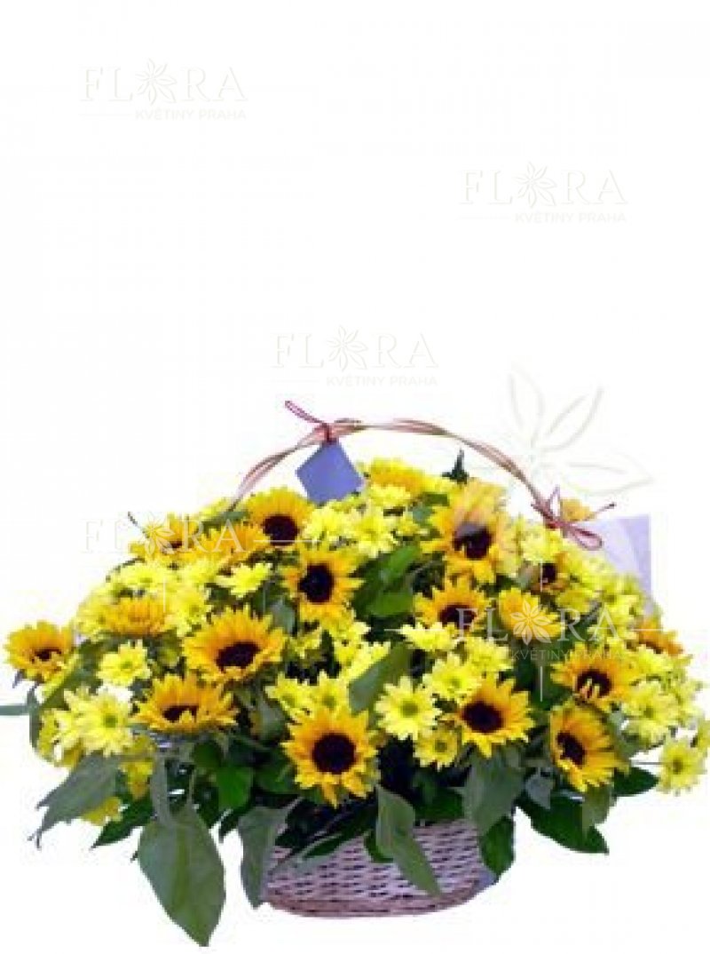 Цветочная корзина - доставка цветов в Праге