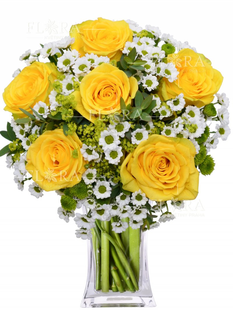 Bouquet of yellow roses: flowers Prague