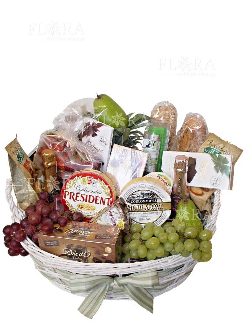 Gift basket with snacks