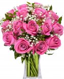 Bouquet of pink roses: delivery of flowers Prague