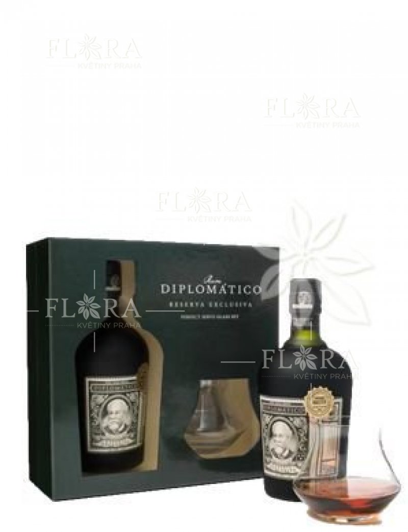 RUM Diplomatic RESERVA EXCL.12Y 0,7l + 2X SKLO