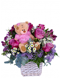 KVĚTINOVÝ KOŠ FIALOVÝ