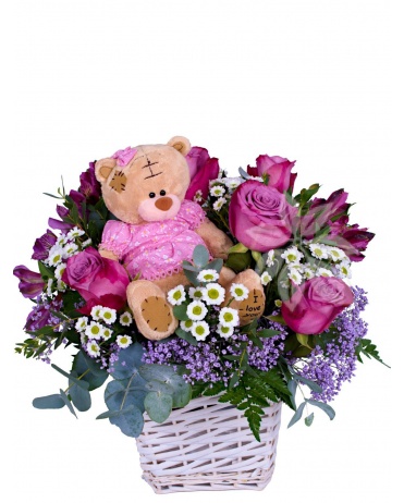 KVĚTINOVÝ KOŠ FIALOVÝ