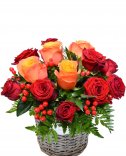 Košík růží : Flora květiny