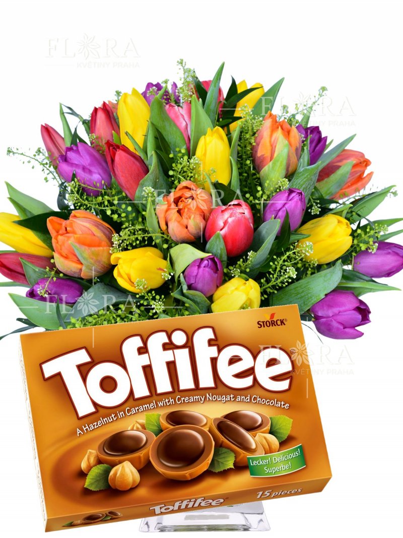Gift set - tulips bouquet