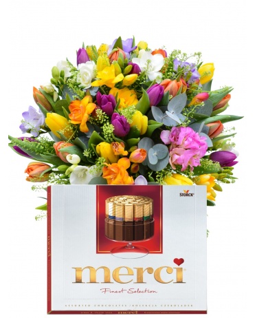 TULIPÁNY A FREZIE + MERCI 250g
