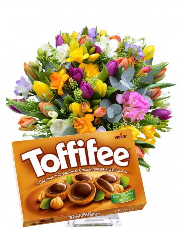 TULIPÁNY A FREZIE + TOFFIFEE 125g