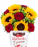 Bouquet + Raffaello - flower delivery