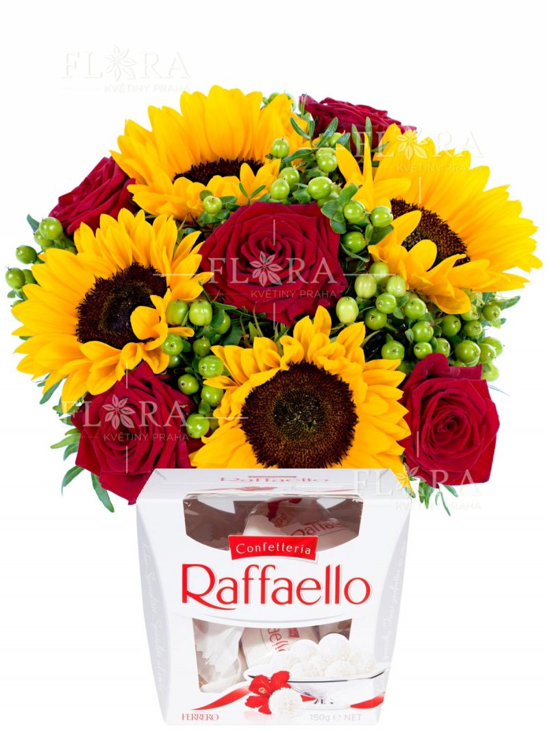 Bouquet + Raffaello - flower delivery