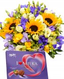 Milka + bouquet - delivery of flowers