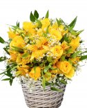 Yellow Flower Basket - Flower delivery in Prague