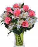 Ruže a Alstromeria - rozvoz kvetín