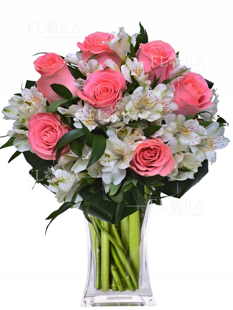 Розы и Альстромерия - доставка цветов