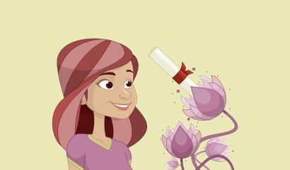 Květina k vysvědčení