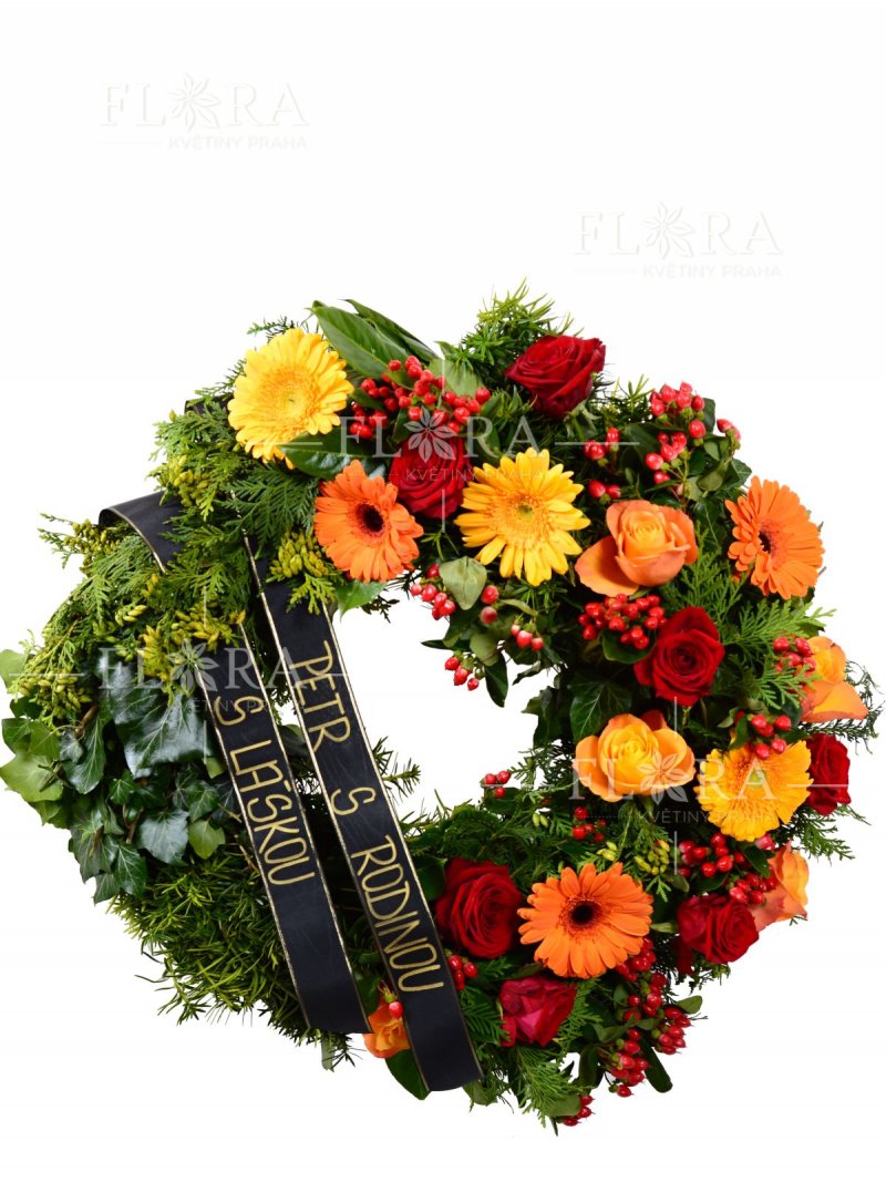 Funeral wreath - flowers in Prague