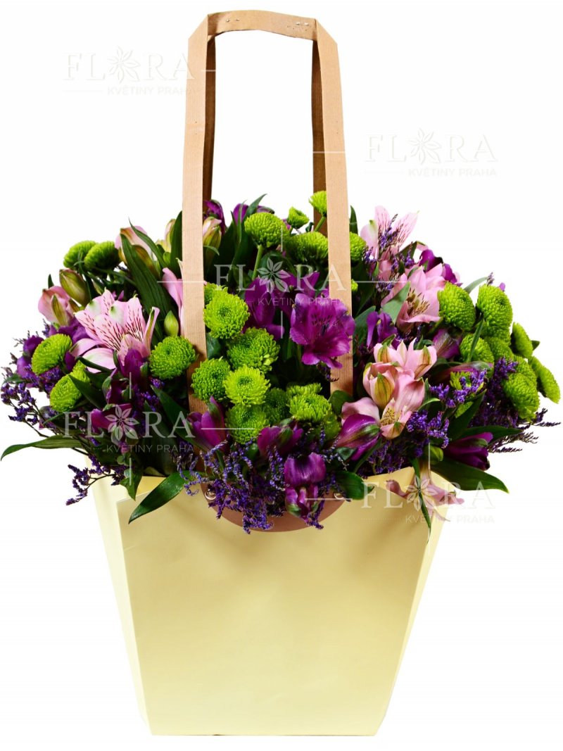 Bag full of pink-purple flowers 2