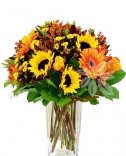 Delivery of flowers in Prague - sunflowers and gerberas