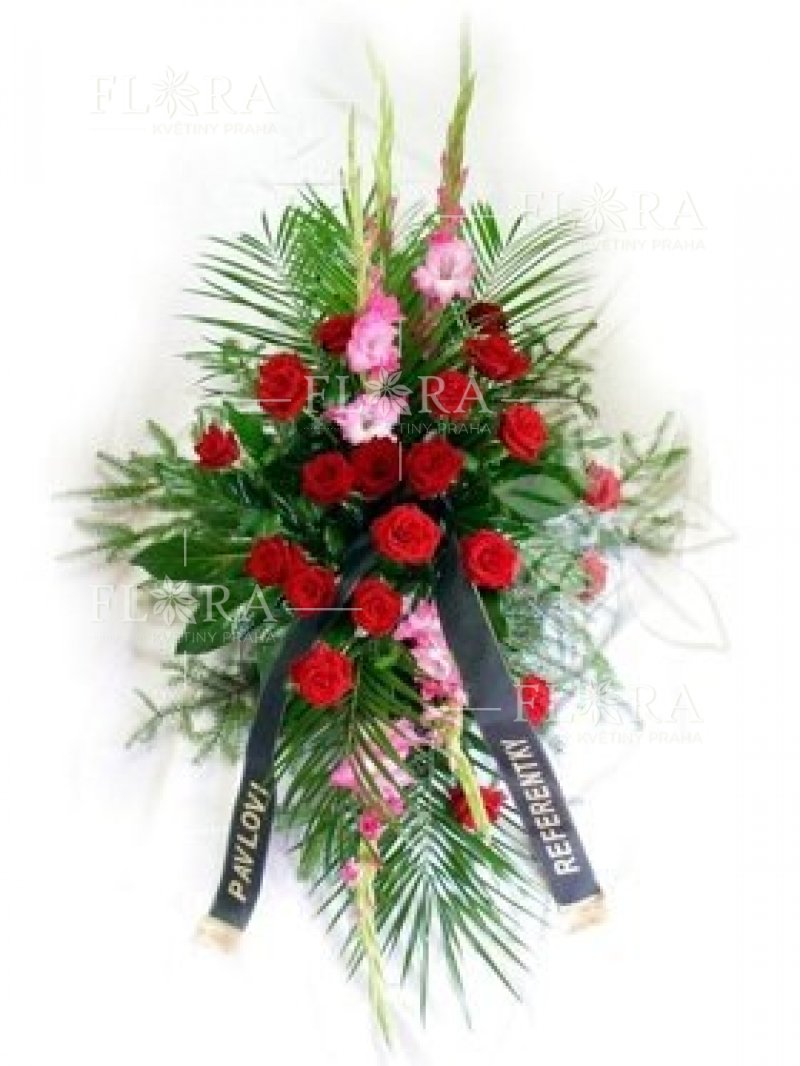 Funeral bouquet - red roses