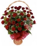 Flower basket - red roses